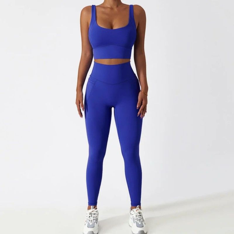 Chloe High-Waisted Pants BLUE