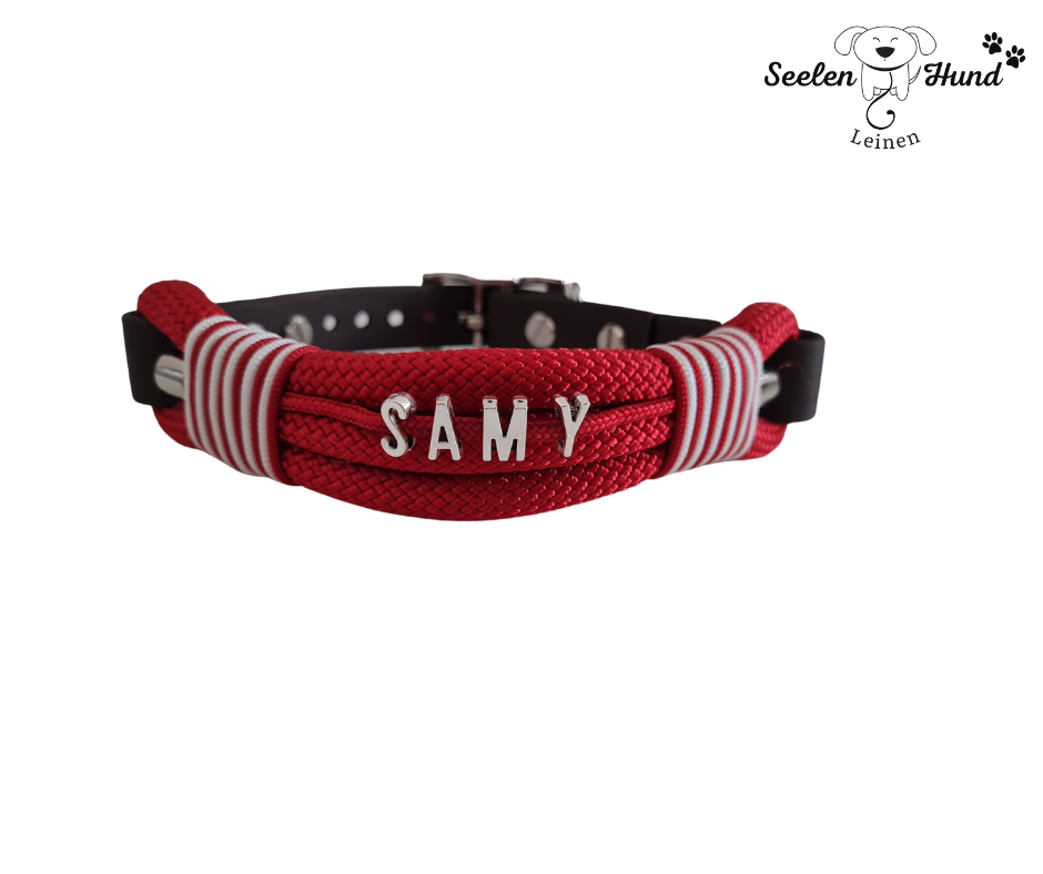 Halsband "Rot-Weiss"