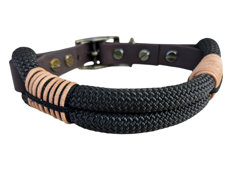 Halsband "Black Beauty"( Schwarz Carabon)