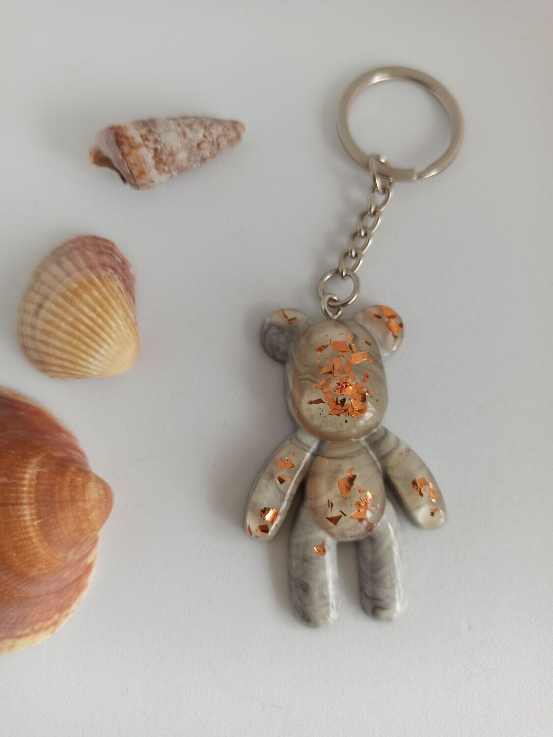 Marbré gris blanc / cuivré