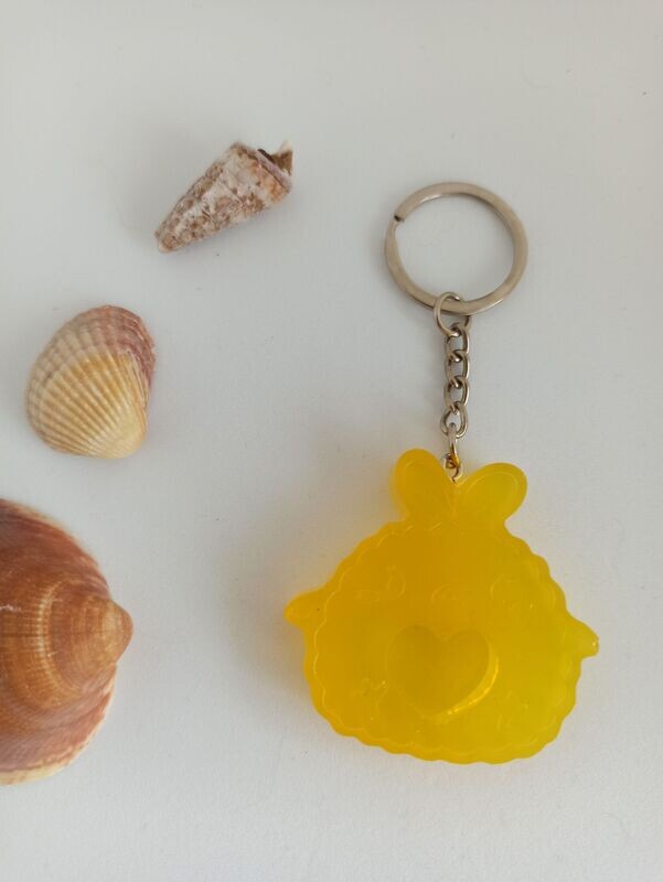Jaune/coeur transparent
