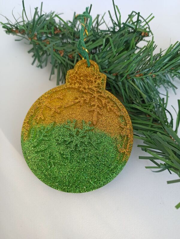 Jaune et verte paillette