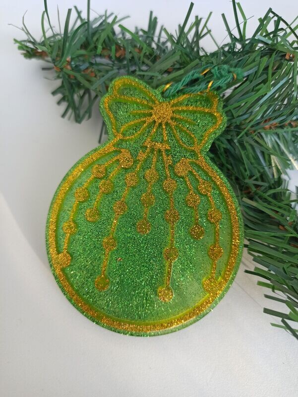 Vert et doré paillettes