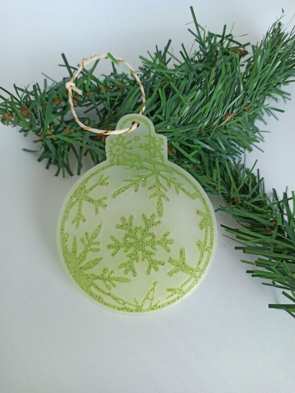 Blanc et vert paillette