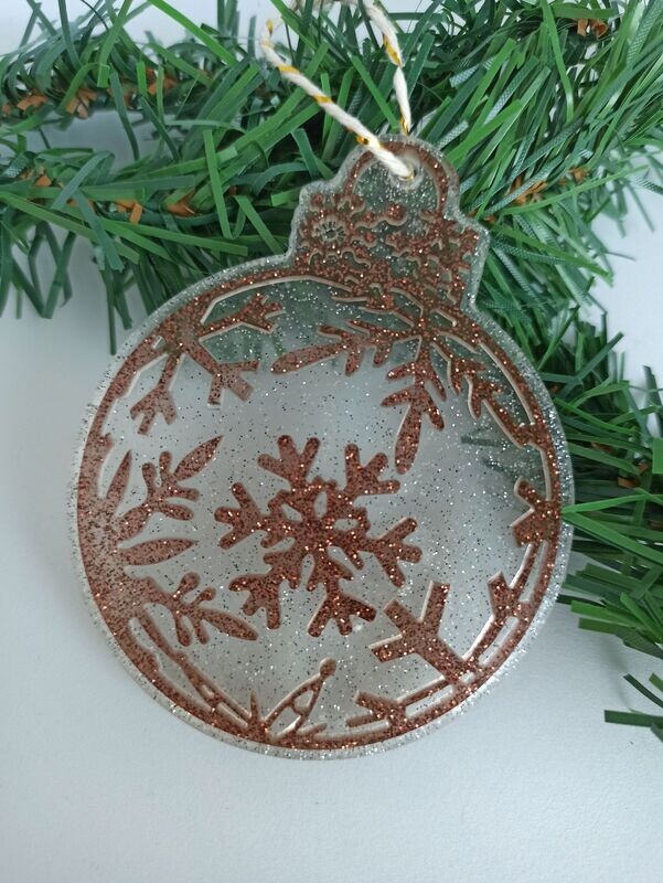 Marron/ argent paillettes