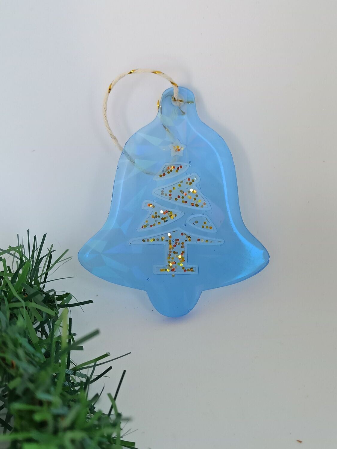 Bleu holographique/doré - sapin