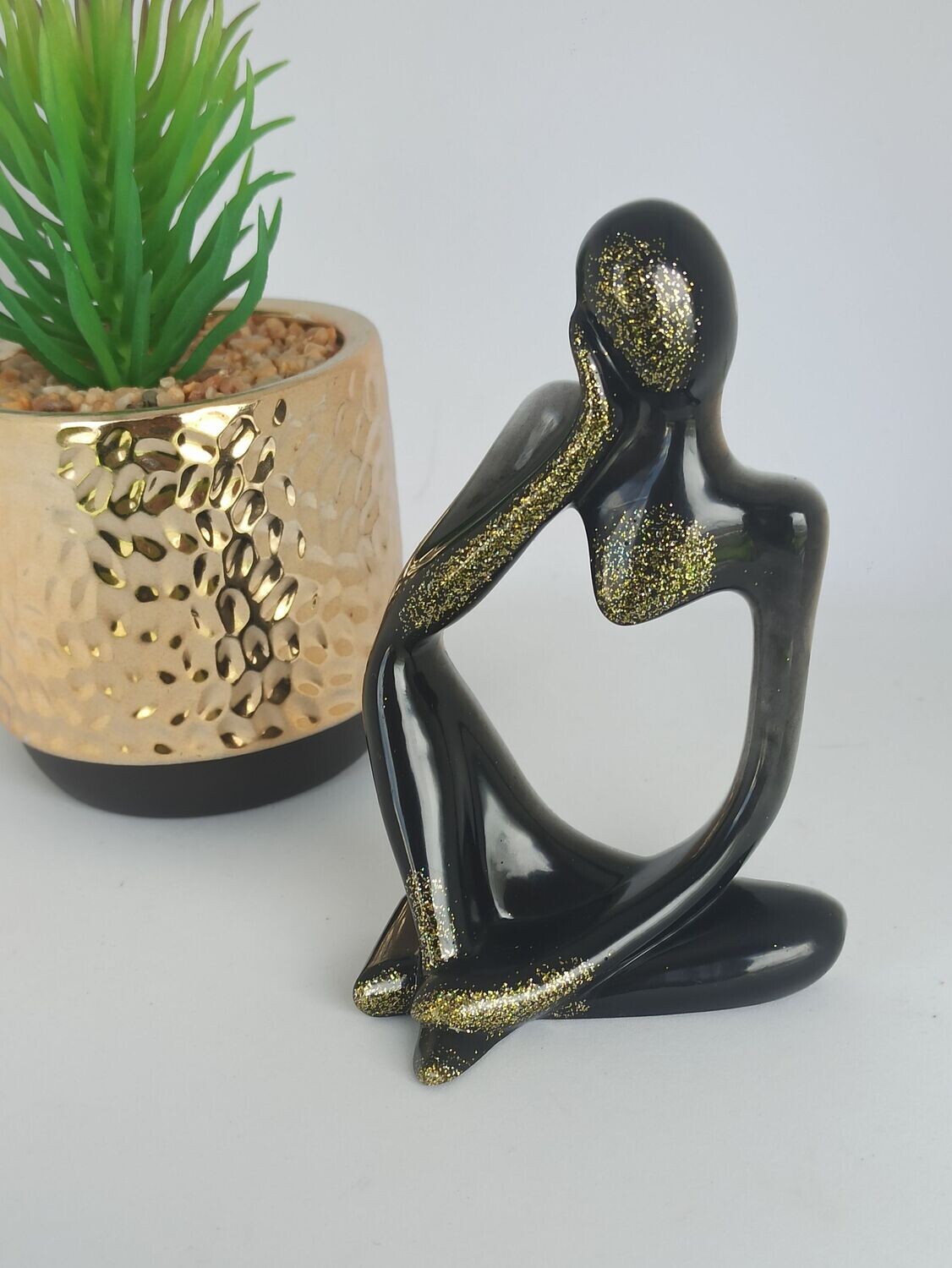 Figurine noir/doré paillettes