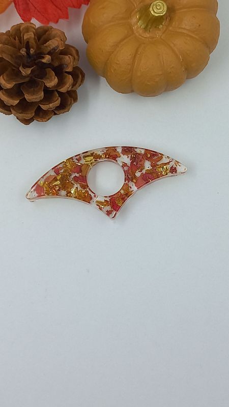Bague de lecture -arrondi fleurs séchées/doré