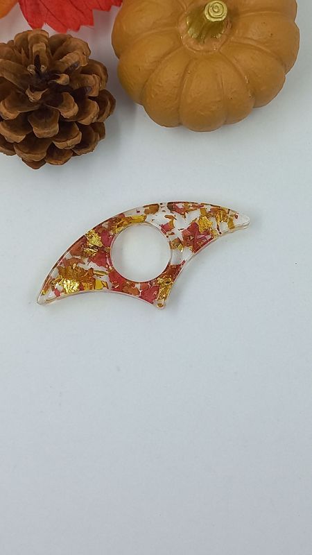 Bague de lecture -arrondi fleurs séchées/doré