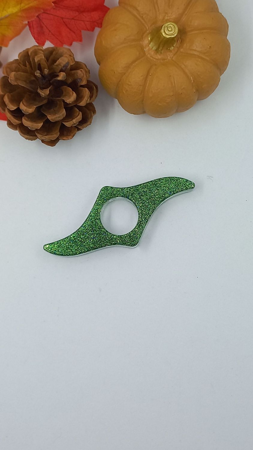 Bague de lecture - vert paillettes