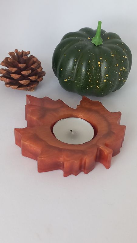 Bougeoir feuille marron Bougeoir feuille marron