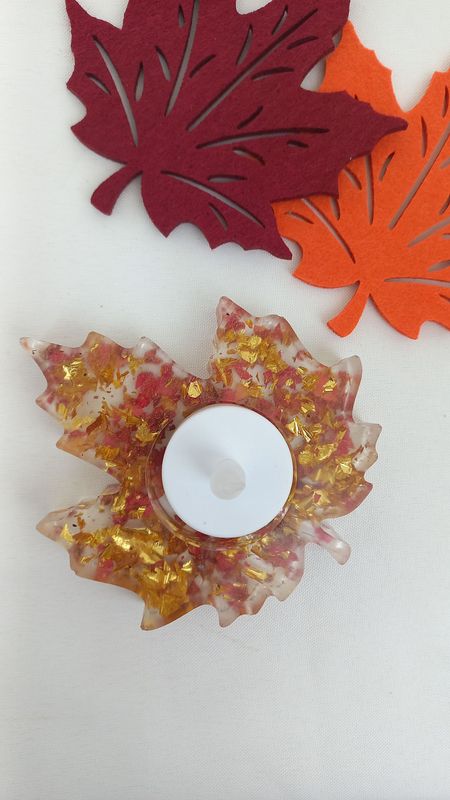 Bougeoir feuille fleurs séchés/doré Bougeoir feuille fleurs séchés/doré