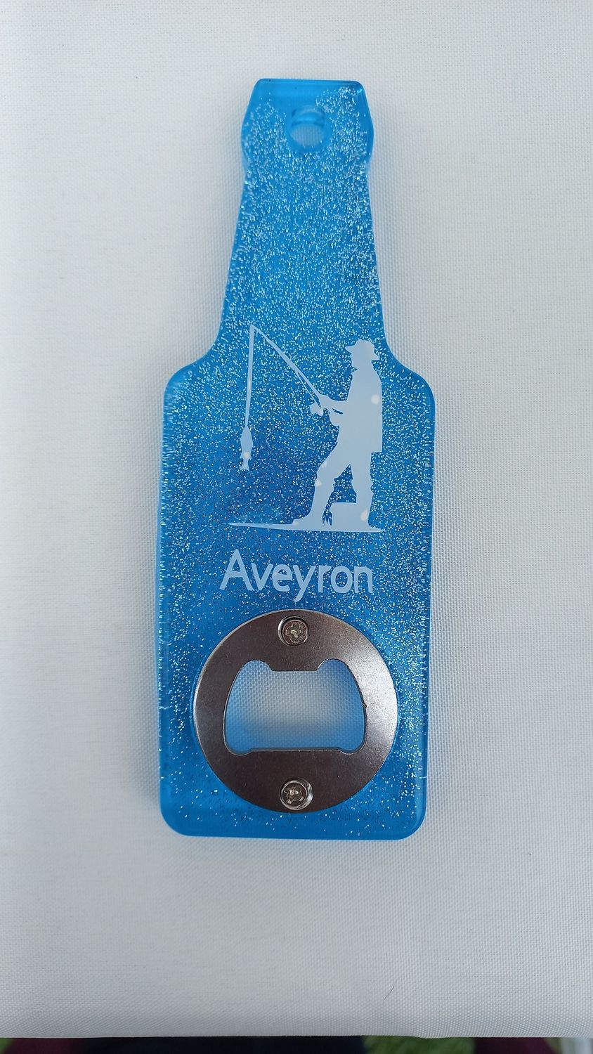 Forme bouteille Aveyron - Bleu paillettes