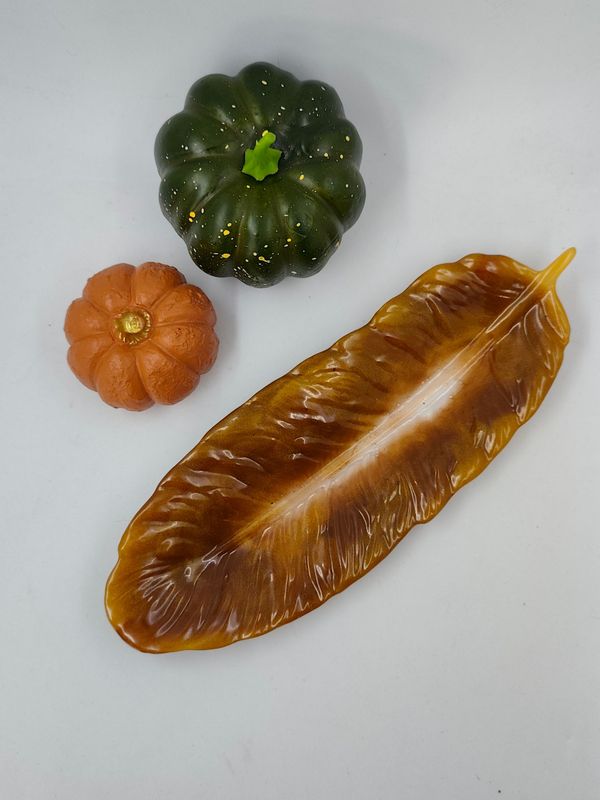 Vide poche plume marron Vide poche plume marron