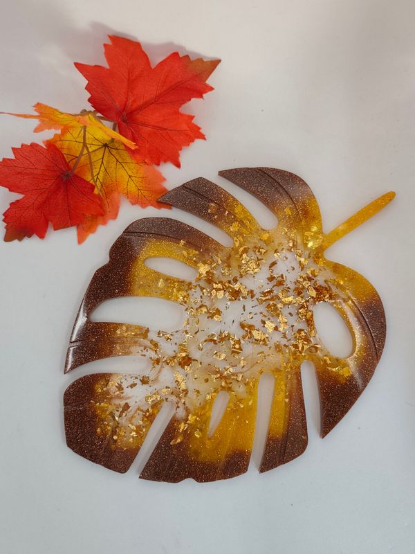 Feuille monstera - marron Feuille monstera - marron