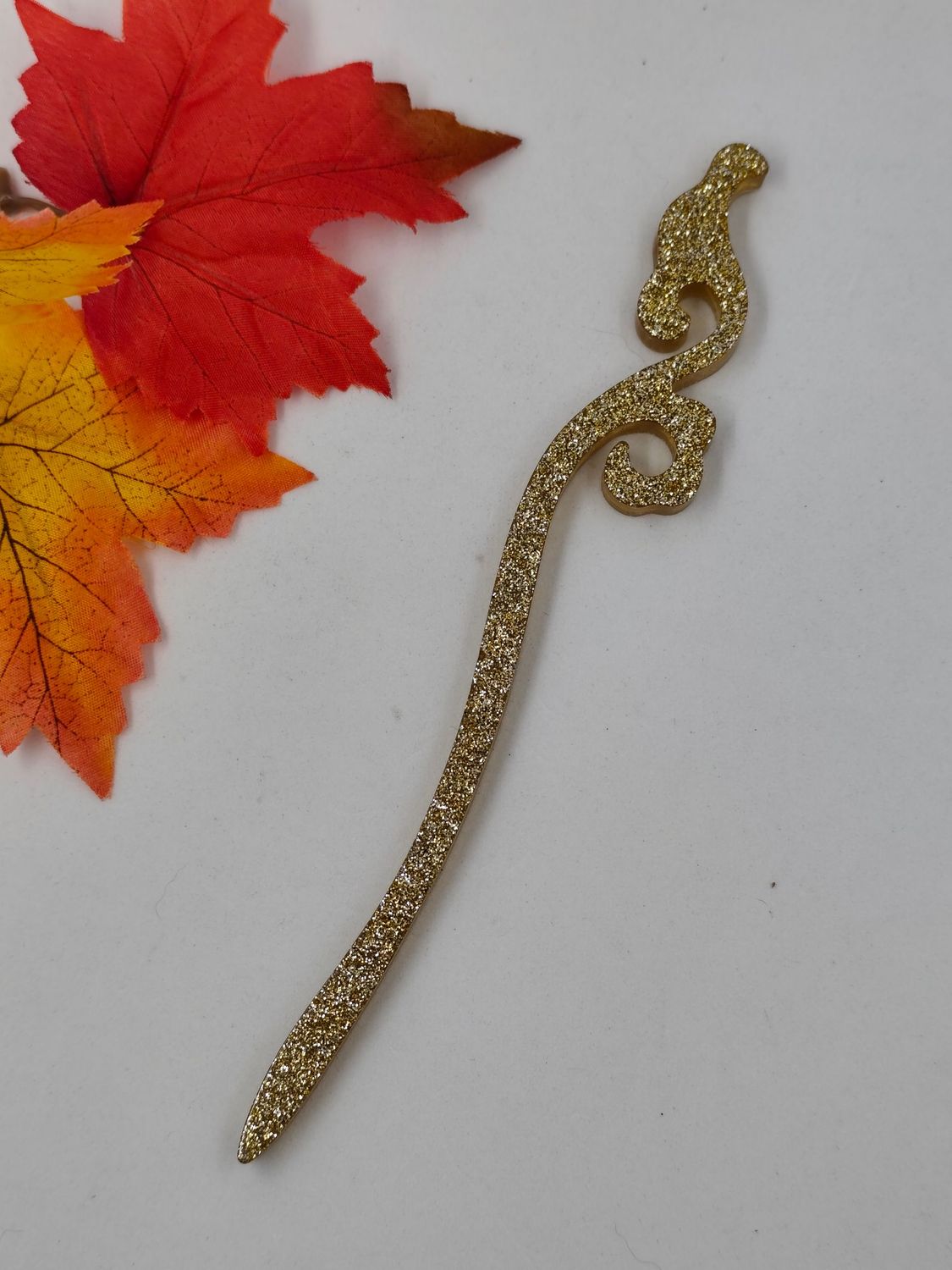 Baguette spirale - doré paillettes