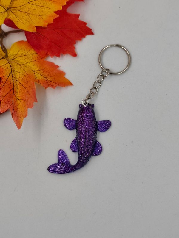 Carpe koi - violet paillettes Carpe koi - violet paillettes