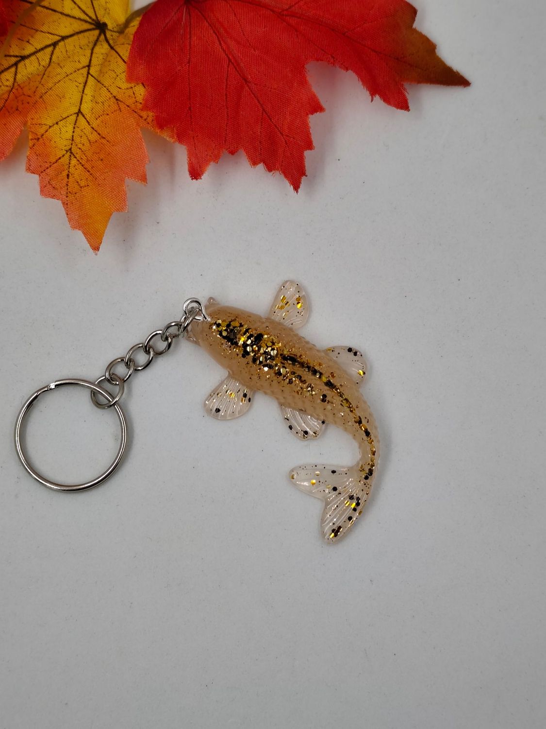 Carpe koi - beige paillettes