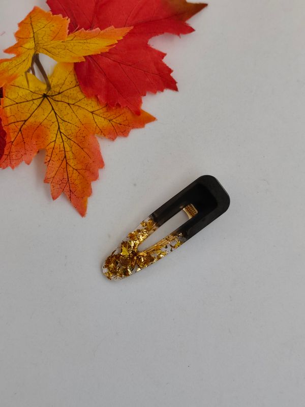 Barrette pince - noir / doré Barrette pince - noir / doré