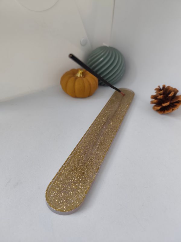 Support encens - Doré paillettes Support encens - Doré paillettes