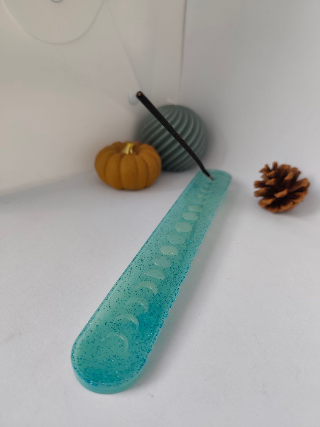 Support encens - Paillette bleu Support encens - Paillette bleu