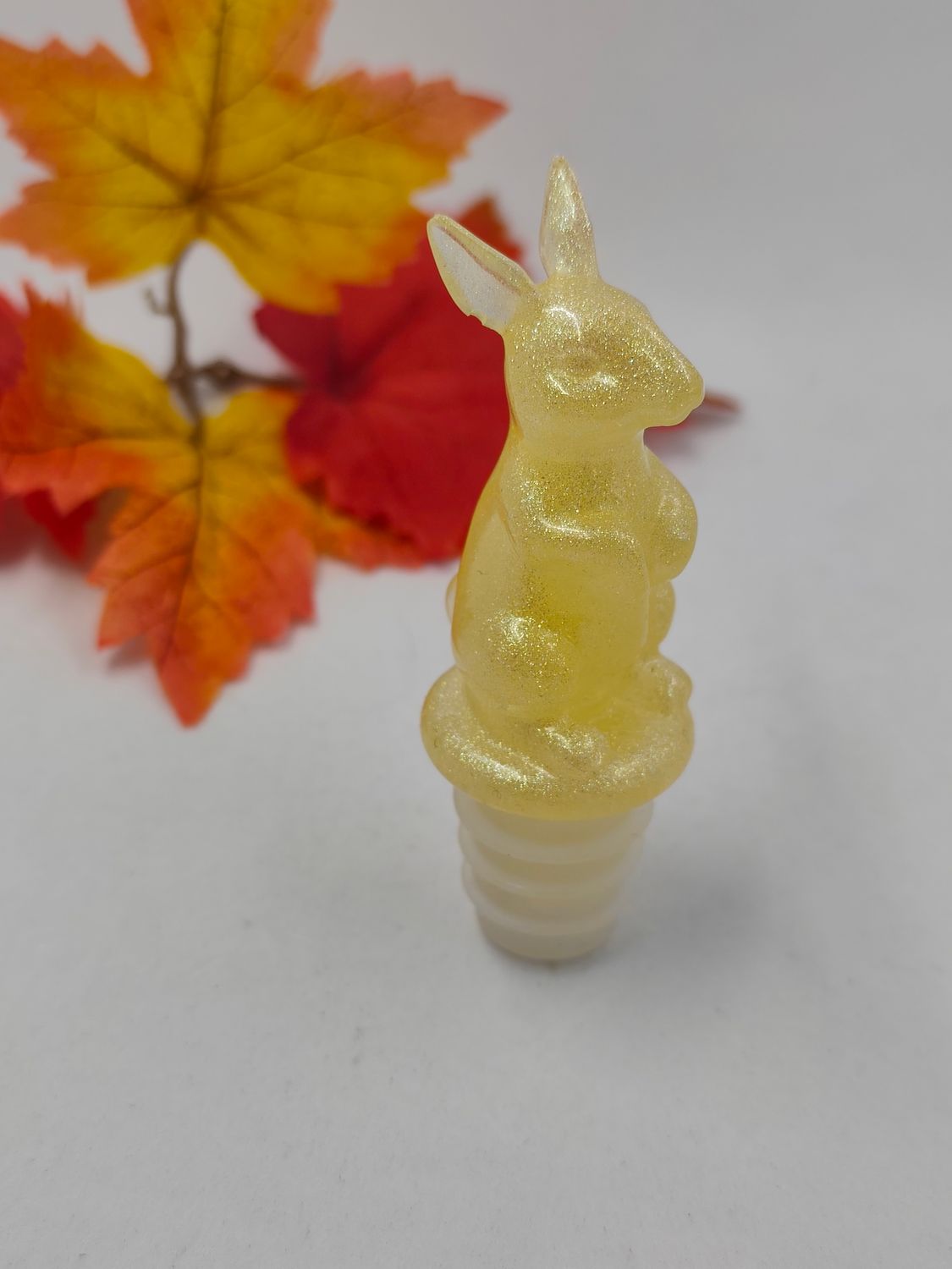 Bouchon de bouteille - Lapin blanc cassé Bouchon de bouteille - Lapin blanc cassé