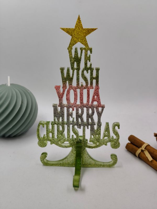 Deco - doré / vert / rouge / argent paillettes