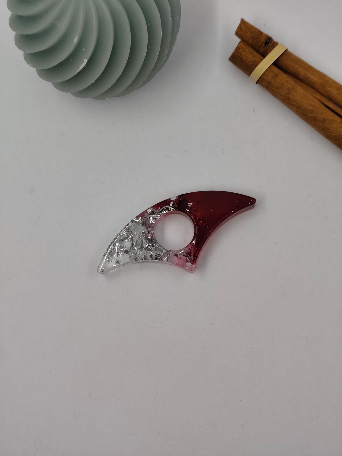 Bague de lecture - rouge argenté