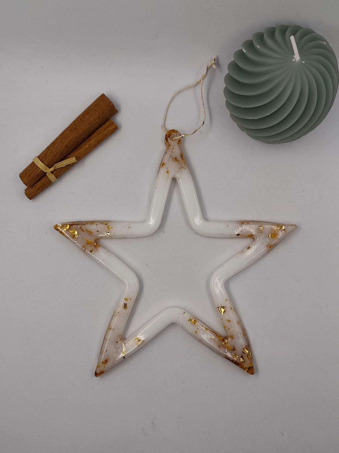 Etoile - blanc / doré paillettes Etoile - blanc / doré paillettes