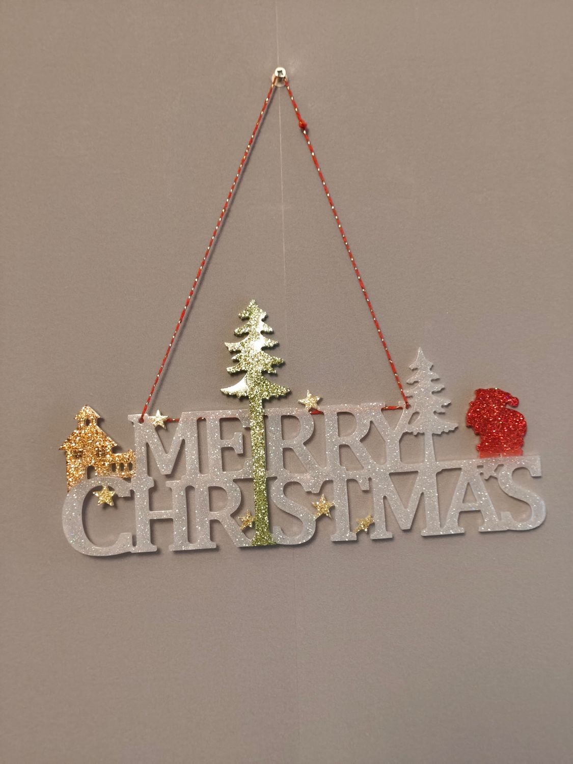 Merry Christmas - blanc paillettes Merry Christmas - blanc paillettes