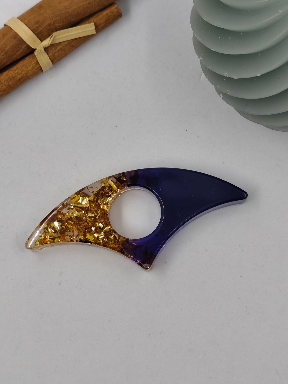 Bague de lecture  - prune / doré