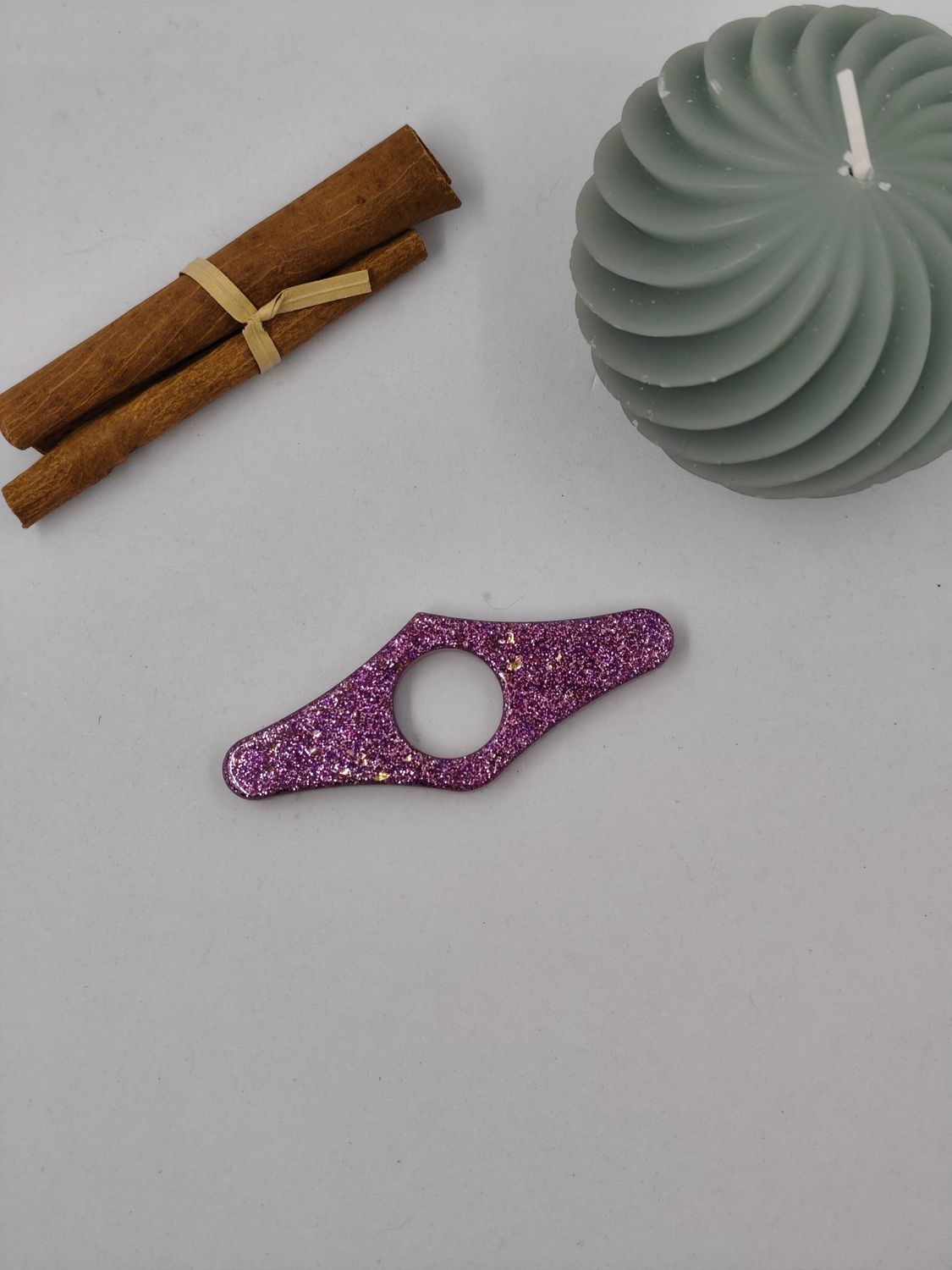 Bague de lecture -paillettes rose/ doré Bague de lecture -paillettes rose/ doré