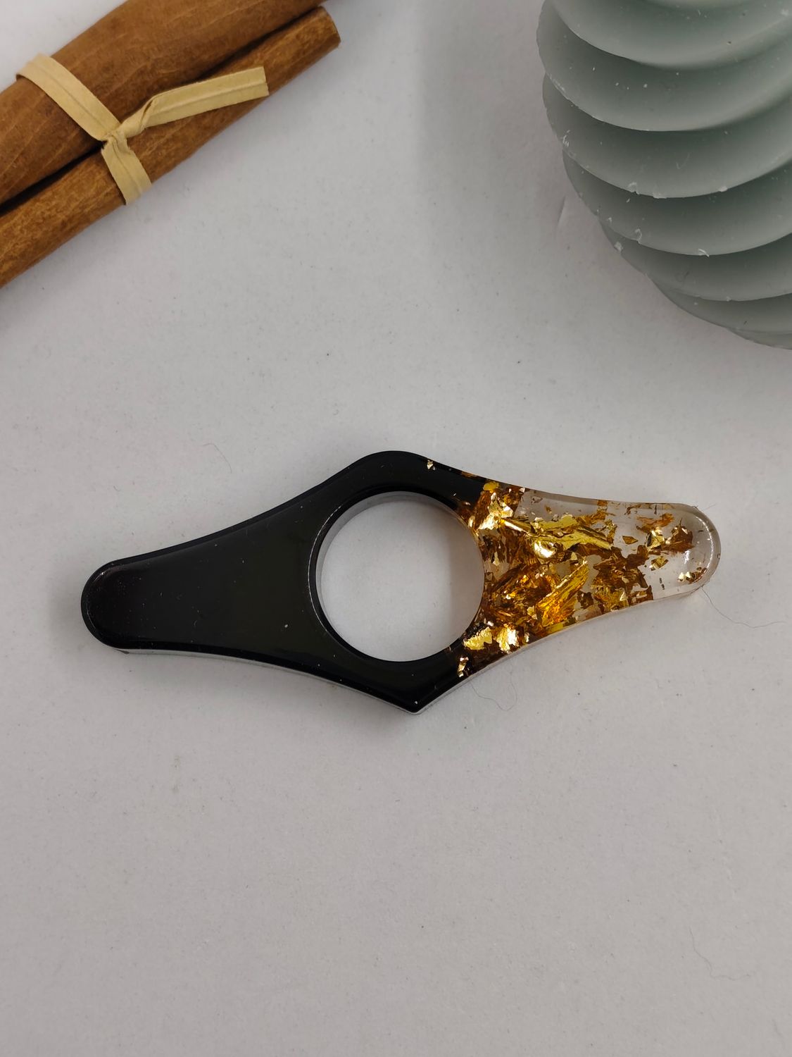 Bague de lecture - noire / doré