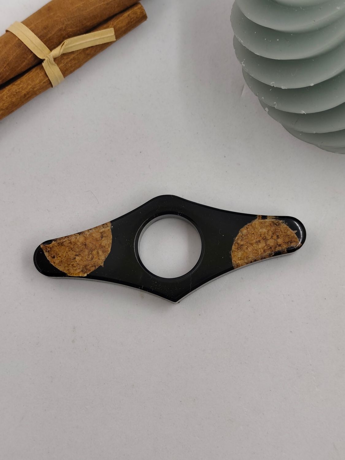 Bague de lecture  - noire / bouchon de liège