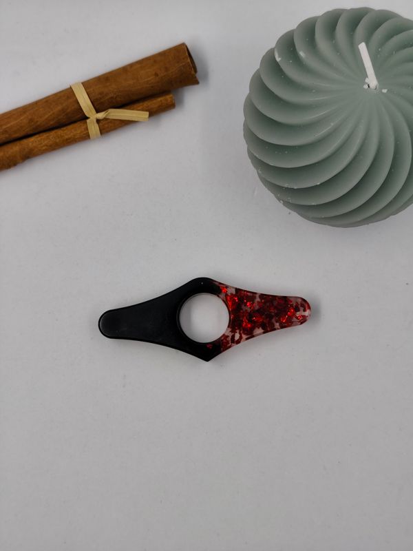 Bague de lecture ovale - noir / rouge Bague de lecture ovale - noir / rouge