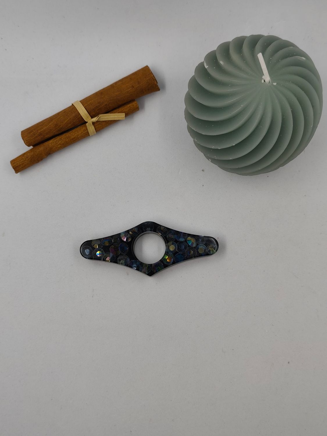 Bague de lecture - noire effet diamant