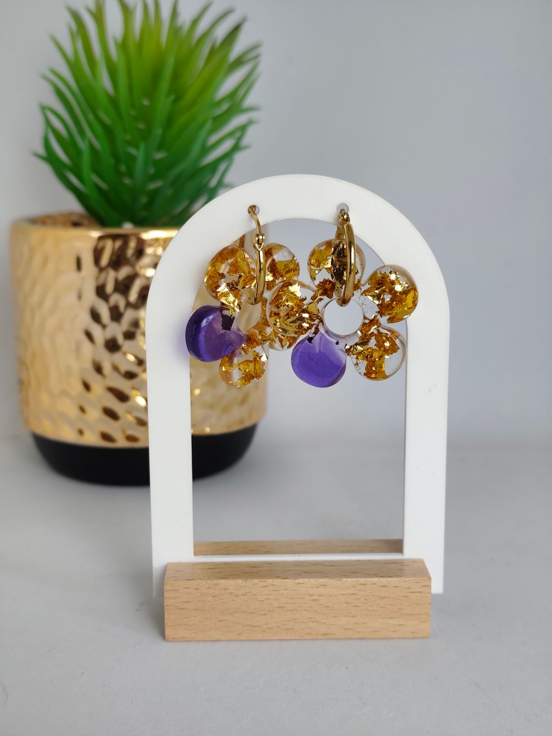 Pampilles prune / doré