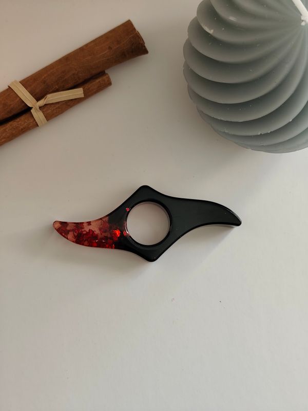 Bague de lecture - rouge / noir