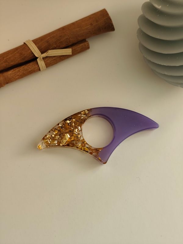 Bague de lecture - violet / doré