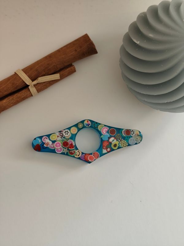 Bague de lecture - émoticônes fond bleu