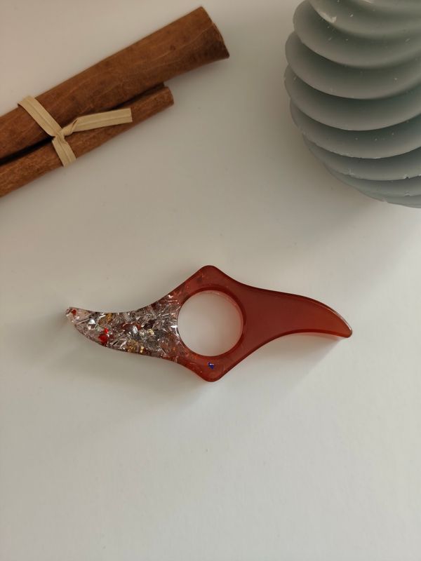 Bague de lecture - marron / argenté