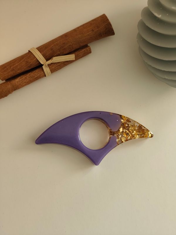 Bague de lecture - violet / doré