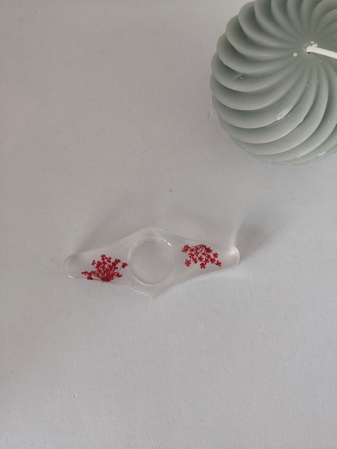 Bague de lecture - fleurs rouges