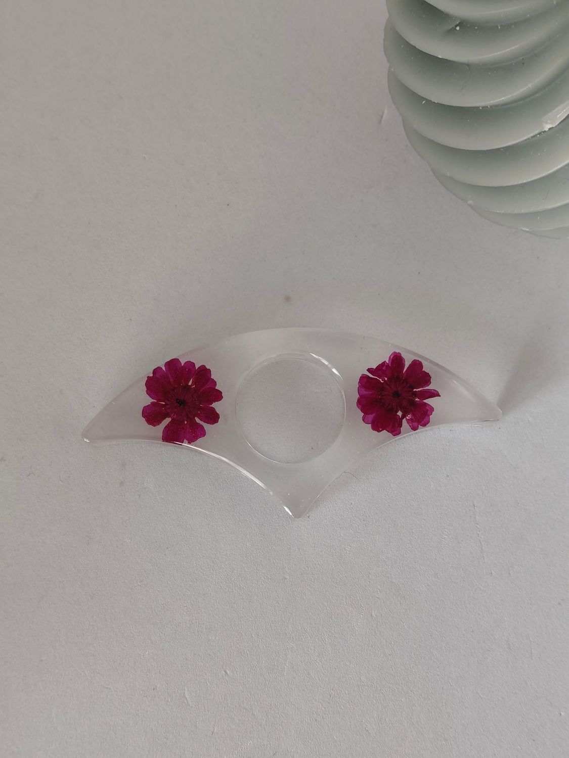 Bague de lecture - fleurs fushia