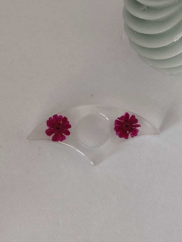 Bague de lecture - fleurs fushia