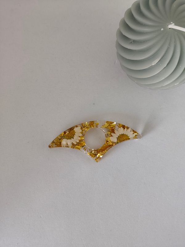 Bague de lecture - fleur blanche / doré