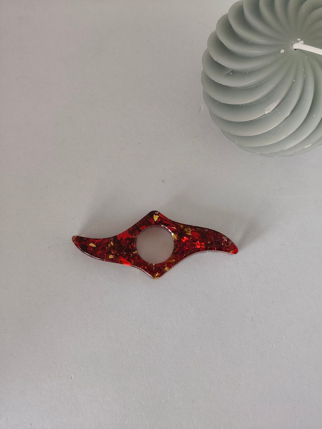 Bague de lecture - rouge / doré