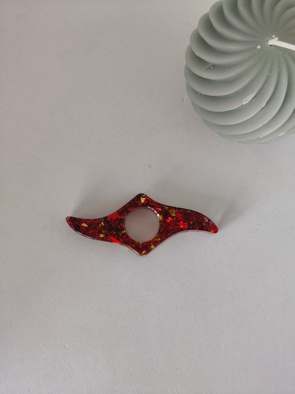 Bague de lecture - rouge / doré