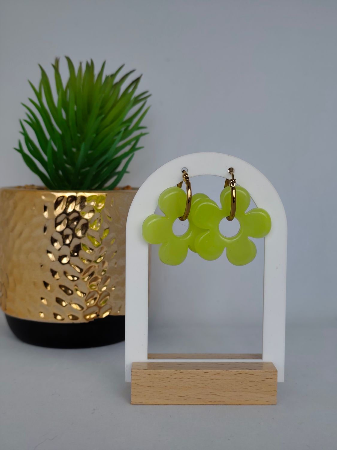 Pampilles paillettes vert anis opaque