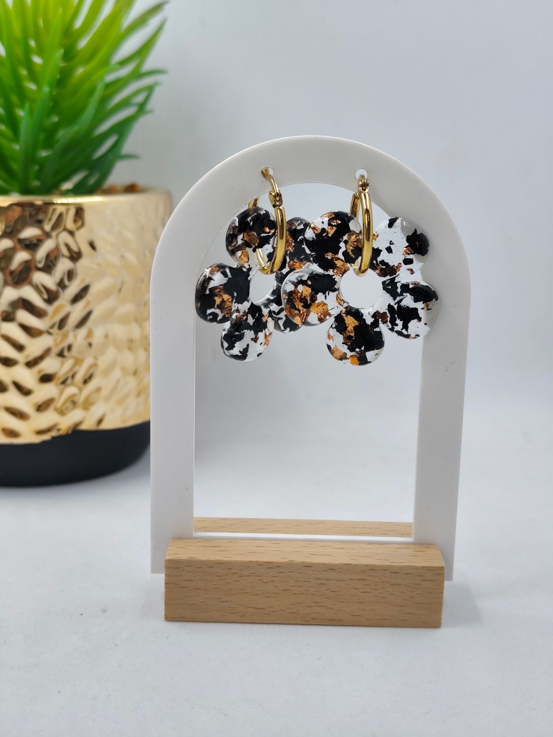 Pampilles noir/cuivre